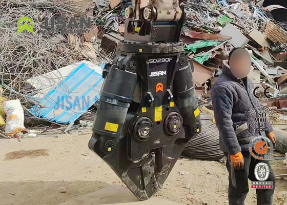 Ekskavatörler için 200mm Bıçak Yüksekliği Çelik Makaslar 100mm Silindir Çapı