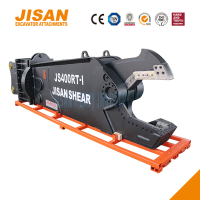 JS430RT Demir çelik ve diğer malzemeleri kesmek için kazıcı metal makasları 40-50 ton kol kurulumları ile