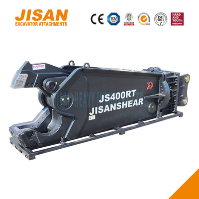 JS430RT Demir çelik ve diğer malzemeleri kesmek için kazıcı metal makasları 40-50 ton kol kurulumları ile