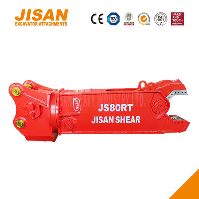 Güçlü Ekskavatör Metal Makasları 360 Derece Dönüş 800T Kesme Kuvveti Hız Valfi Aşınmaya Dayanıklı Çelik Maksimum Verimlilik