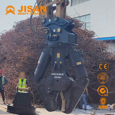 Geniş çene açılışı ve Beton geri dönüşümü ve yıkımı için güçlü güç silindirli çok yönlü kazıcı metal makasları