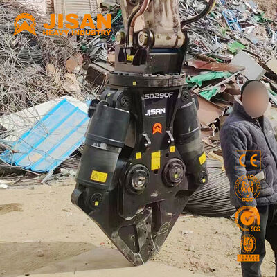 Geniş çene açılışı ve Beton geri dönüşümü ve yıkımı için güçlü güç silindirli çok yönlü kazıcı metal makasları