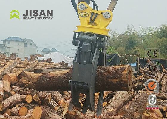 20 Ton 320 Ekskavatör İçin Çift Bağlantılı Hidrolik Kütük Tutucu 1500mm Çene Açıklığı