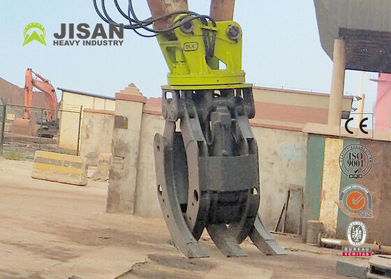 20 Ton 320 Ekskavatör İçin Çift Bağlantılı Hidrolik Kütük Tutucu 1500mm Çene Açıklığı