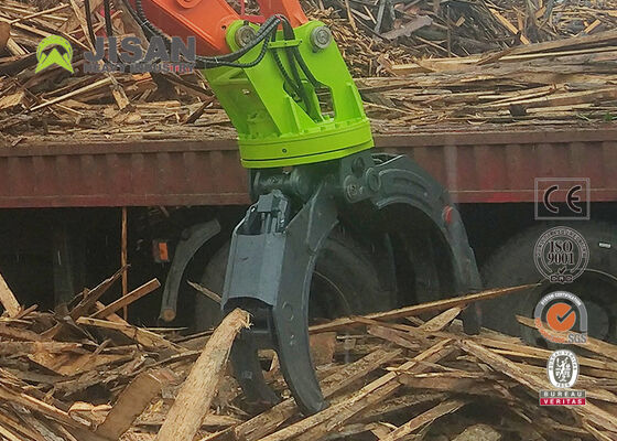 20 Ton 320 Ekskavatör İçin Çift Bağlantılı Hidrolik Kütük Tutucu 1500mm Çene Açıklığı