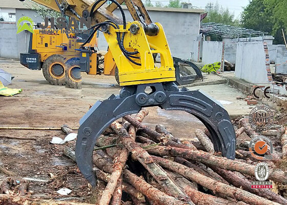 20 Ton 320 Ekskavatör İçin Çift Bağlantılı Hidrolik Kütük Tutucu 1500mm Çene Açıklığı