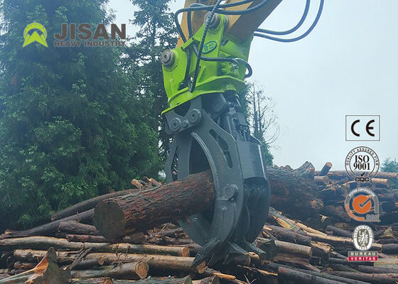 20 Ton 320 Ekskavatör İçin Çift Bağlantılı Hidrolik Kütük Tutucu 1500mm Çene Açıklığı